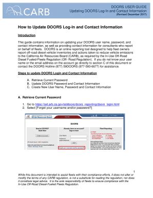 How to Update DOORS Log.
